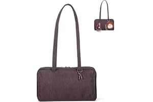 FASTFAIRY Slouchy Lightweight Bowler Bag: East-West Design With Charm Loop - Everyday Use Outings
