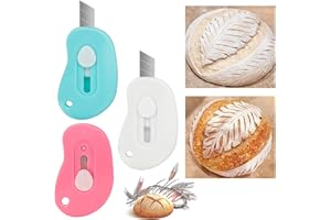 FAWESKIY 3PCS Bread Lame Dough Scoring Tool - Sourdough Lame Scoring Tool, Bread Dough Cutter Slashing Razor Tool,Slashing Tool Cutting Bread Scoring Tool for Sourdough Bread Baking - Scoring Patterns Booklet