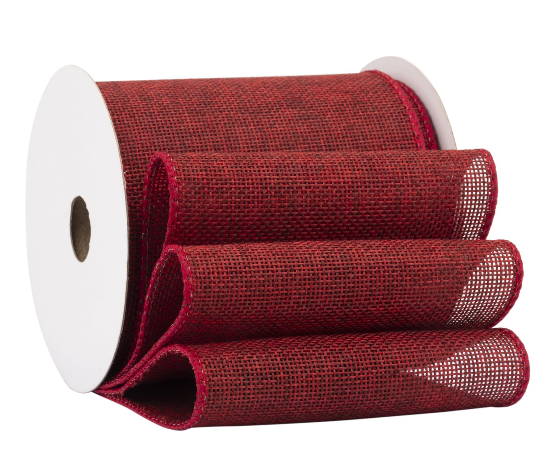 Fondersy 9-Meter Sherry Burlap Ribbon Wired Burlap Ribbon - 100mm Width for Gift Wrapping, Floral Arrangements, Wreath Making, and Christmas Decor