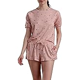 Splendid womens Short Sleeve Top and Short 2-piece Pajama Set
