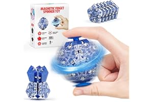 AIQI 14-Piece Set Magnetic Fidget Sphere Pentagons - Building Blocks Magnetic Stress Relief Desk Magnet Toys for Relaxation and Focus (Blue)