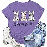 NEWKA Easter Shirt for Women: Easter Bunny Tshirt Happy Easter Tee Shirts