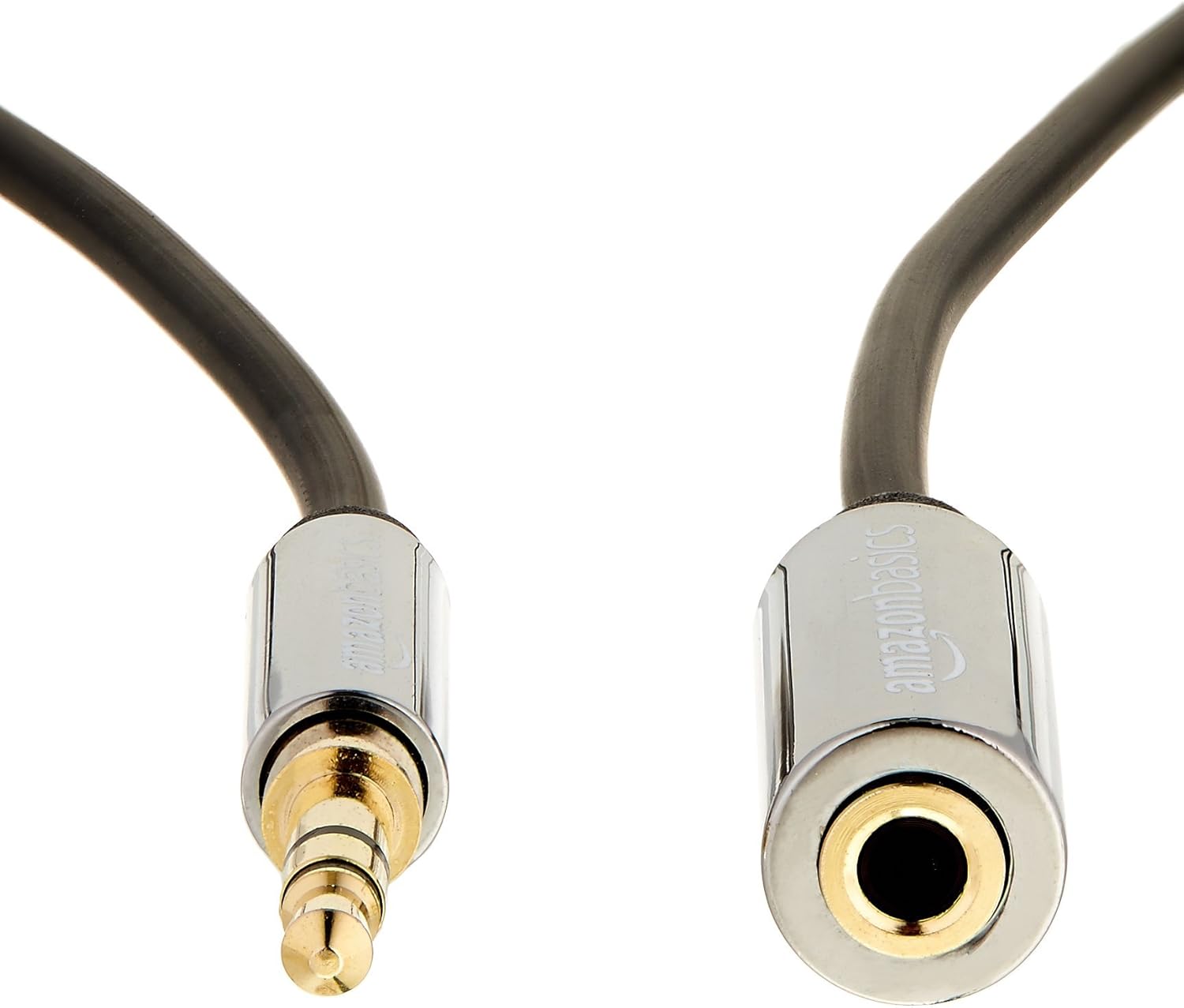 Basics 3.5mm Male to Female Stereo Audio Extension Adapter Cable - 25 Feet: Home Audio & Theater