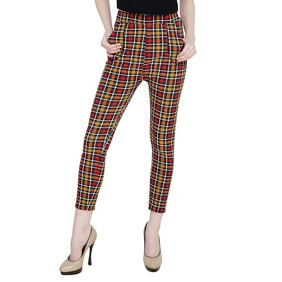 check print jeggings