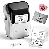NIIMBOT B1 Label Maker with Tapes, 2 Inch Portable Thermal Label Printer for Home School Office Small Business, Address, Bakery, Crafts, Retail, Support Smartphones & PC, Silver