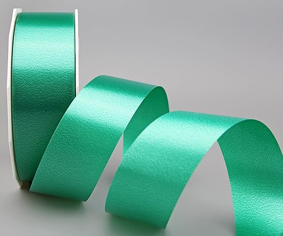 Polyband SMARAGDGRÜN 90 m x 4 cm (Rolle) (0,13€/m) Geschenkband Grün Dekoband 40 mm Glanzband WETTERFEST Schleifenband Karten
