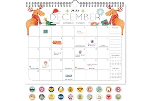 2026-2027 Wall Calendar - 33 x 26cm Calendar 2026 with 234 stickers - The Perfect Monthly Planner for Easy Organizing