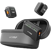 YRF Mic 2 (2 TX + 1 RX + Charging Case), mini Wireless Lavalier Microphone for iPhone Android/Tablets, Intelligent Noise Cancelling for Video Recording Podcast (M15)