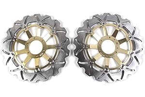 1 Pair Floating Front Brake Discs Rotors Compatible with Honda CBR900RR FIREBLADE ABS 1992-1994, VFR 800 Interceptor ABS 2002