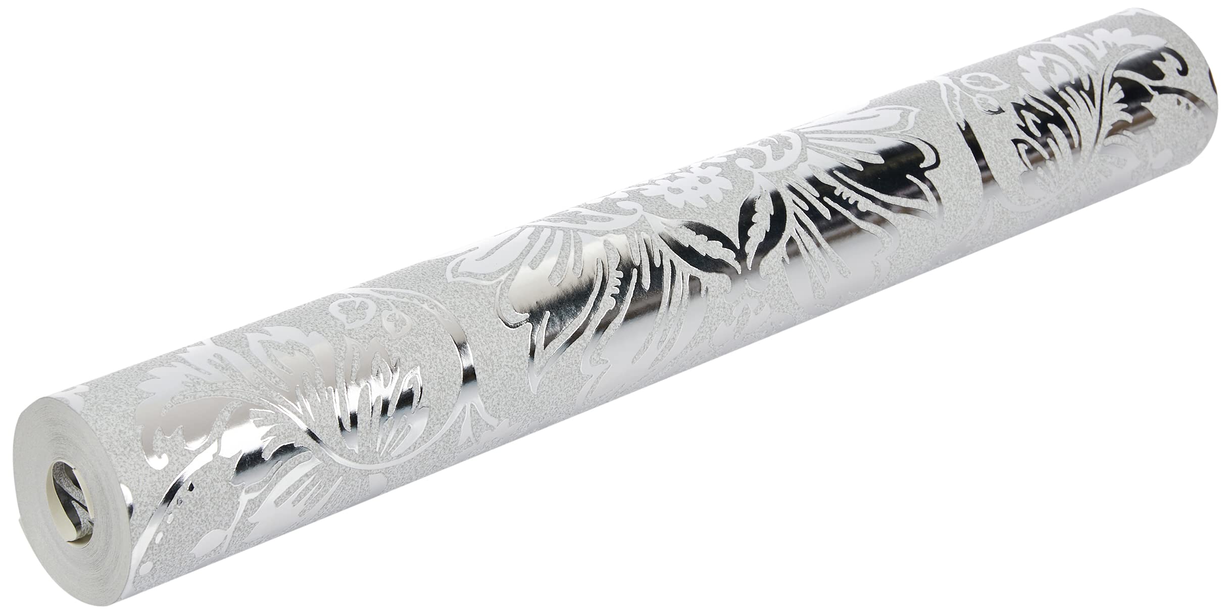 Fine Décor FD42562 Platinum Damask Silver Wallpaper