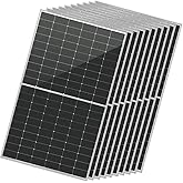 SUNGOLDPOWER N-Type 16BB 460W Bifacial Solar Panel 10PCS, High Efficiency Up to 30% Extra Power,IP68,Charging 12V/24V/36V/48V
