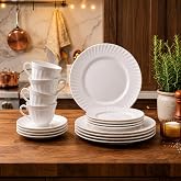 Aparelho de Jantar de Porcelana Branca Elegante e Resistente Aparelho de Jantar de Porcelana Branca Elegante e Resistente
