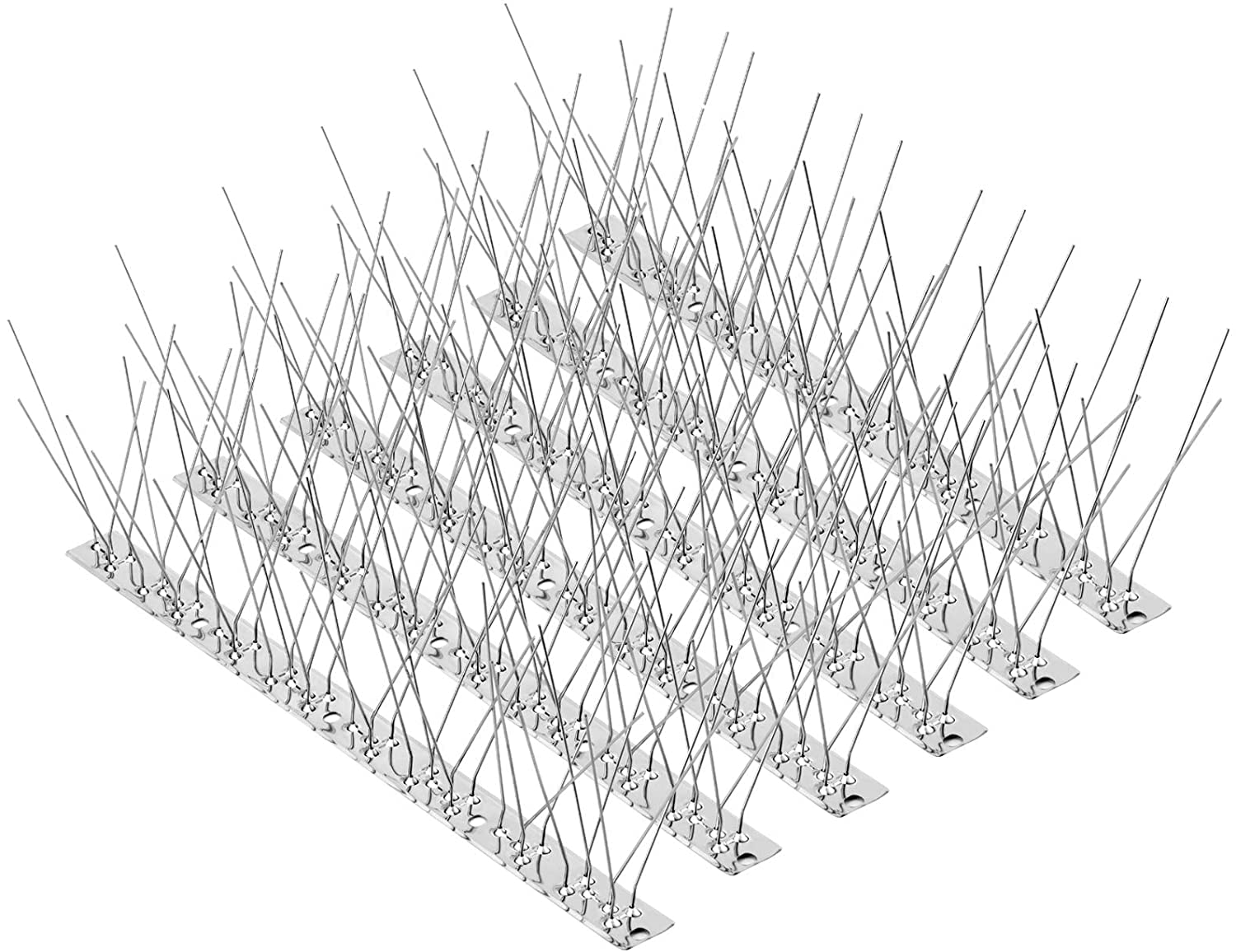 One Sight Pigeon Deterrent, Bird Spikes for Pigeons Small Birds Cat 4.6M(15 feet),Anti Climb Security Wall Fence Stainless Steel Bird Defence Spikes Bird Arrow Repeller Deterrent Spikes (14 PCS)