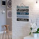 HPNIUB Bible Verse Wood Sign Bless This House 28x6CM Sunflower Wall Plaque view 4