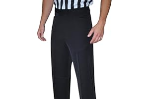 SMITTY OFFICIAL'S APPAREL Smitty | BKS-290 | Tapered FIT 4-Way Stretch Flat Front Referee Pants w/Slash Pockets | Black | Wrestling | Basketball