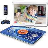 16.9" Portable DVD Player with 14.1" Large Swivel Screen, Car DVD Player Portable with 5 Hrs Rechargeable Battery, Mobile DVD