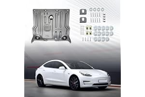 Barlezy Front Skid Plate Cover Chassis Guard Plates for Tesla Model 3 2017-2024 & Model Y 2020-2024 Accessories Under Engine 