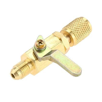 For A//C Charging Hoses HVAC 1//4/'/' AC Refrigerant R410a R134a Straight Ball Valve