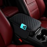 Upgraded Car Center Console Cover with 2 Storage, Universal Microfiber Leather Car Armrest Cover Cushion SUV, Sedan,Truck,Ford Bronco&ndash; Memory Foam Comfort Stylish Leather Design Thickened material