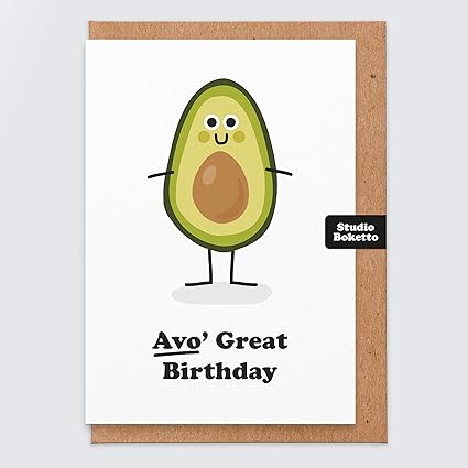 Iglietto Di Auguri Di Compleanno Divertente Scortese Biglietto Di Auguri Ragazzo Ragazza Marito Moglie Commedia Fratello Sorella Amico Avocado Vegetariano Vegano Amazon It Cancelleria E Prodotti Per Ufficio