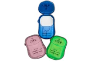 Compact Care Portable Soap Sheets – 500pcs (10 Travel Cases × 50 Sheets) – Pocket-Size Biodegradable Hand Wash Paper for Travel, Camping, Hiking, Emergency Kits