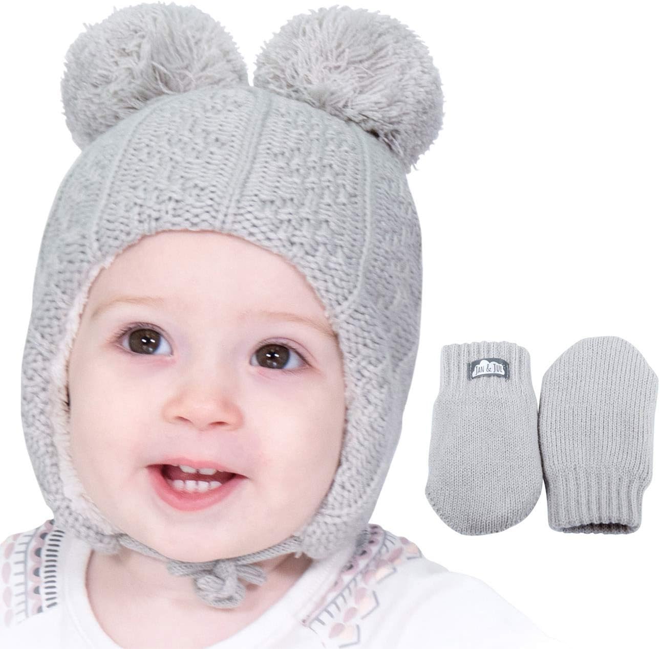 infant winter hat and mittens