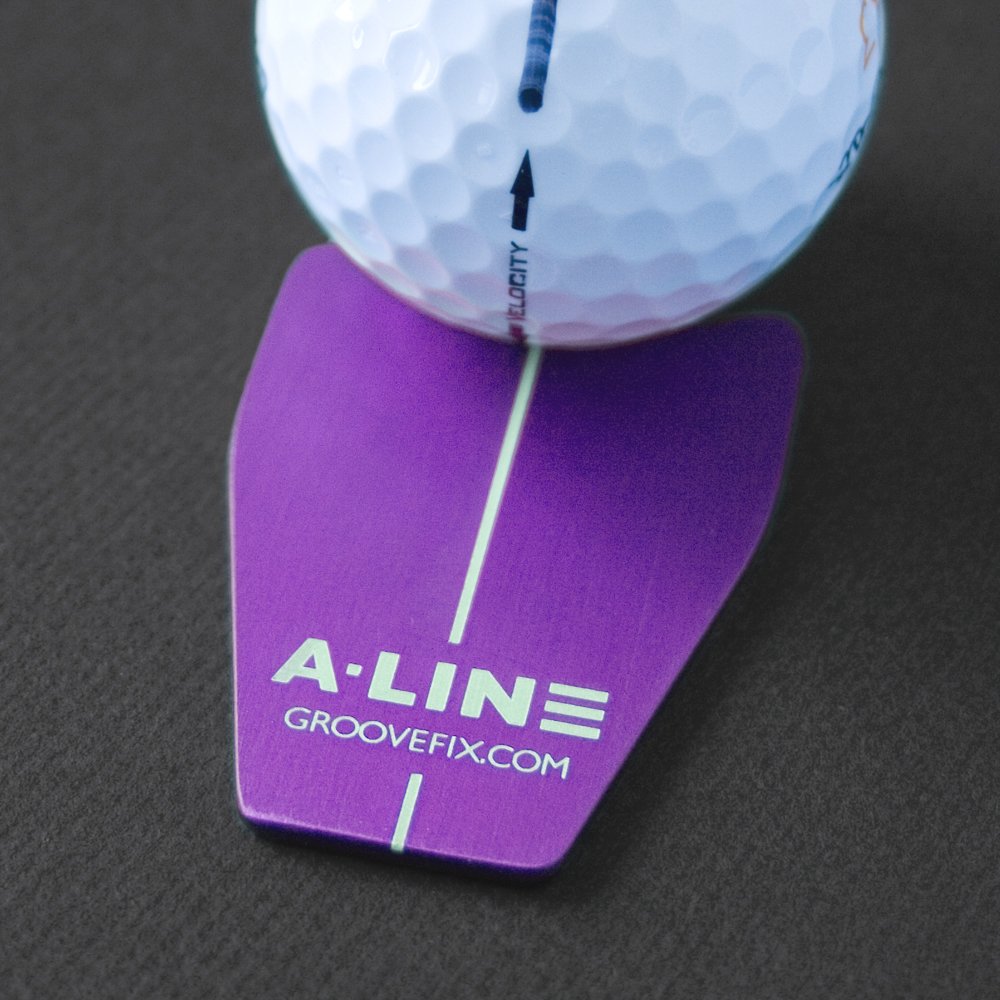 GrooveFixALine Putt alignment marker (Bull shape) – improve your one putt percentage
