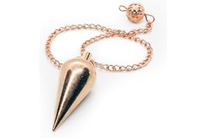 FM&OT Copper Pendulum for Healing, Dowsing, Divination, Meditation, Metaphysical, Reiki (Long Cone - Copper)