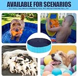 Jsdoin Large Foldable Dog Pool PVC Non-Slip Paddling Pool 120x30cm view 7