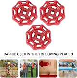 TOP-VIGOR 77mm Iron Faucet Wheel Handle Valve 8x8mm Replacement Gate Valve Hose view 4