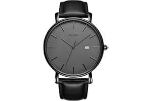 BUREI Men Wrist Watches Fashion Minimalist Analog Quartz Waterproof Watches for Men
