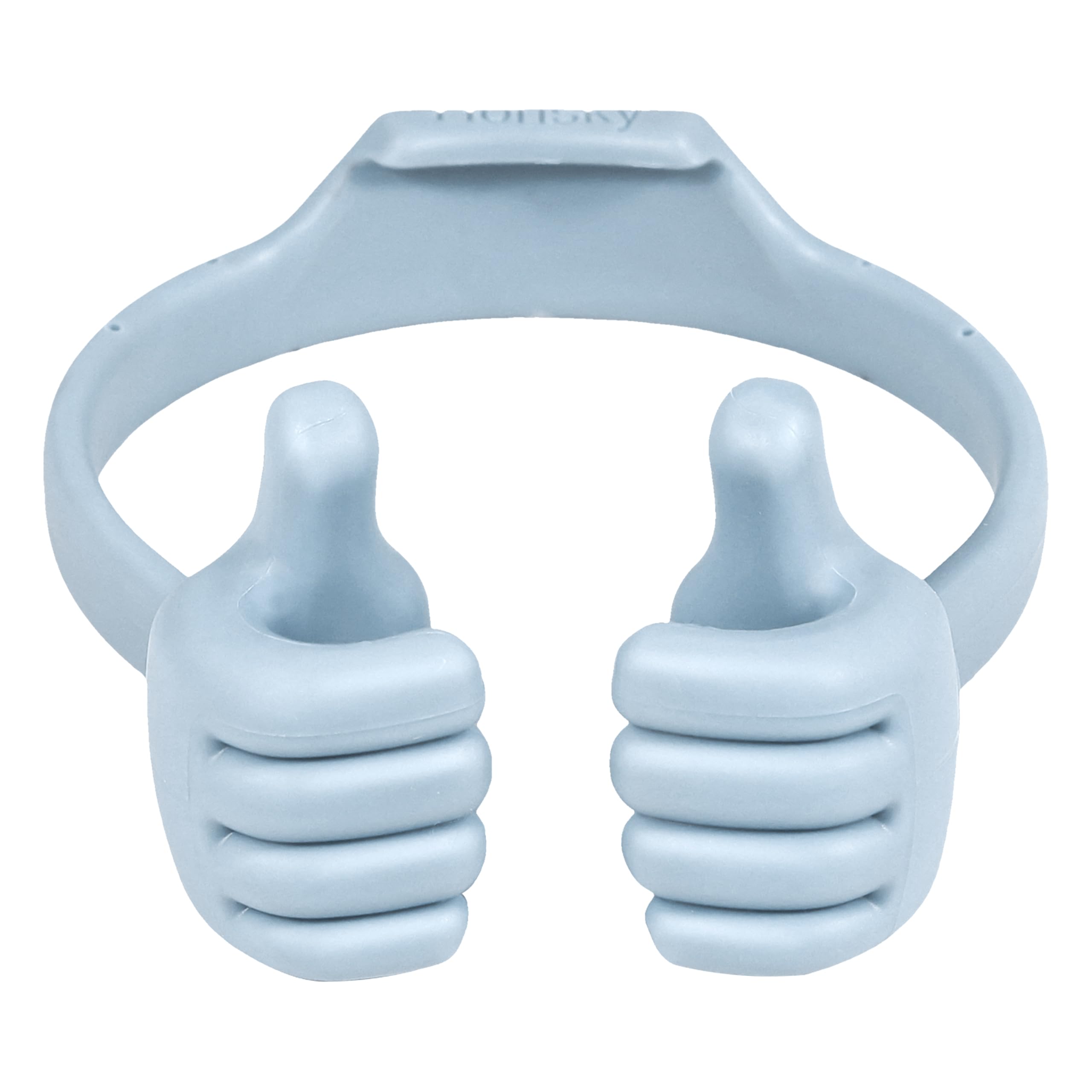 Honsky Thumbs up Cell Phone Stand,Stocking Stuffers Idea,Ok Stand Tablet Stand Cradle for Desk,Smartphone Cellphone Mobile Phone Tablets - Universal Adjustable Flexible - Light Blue