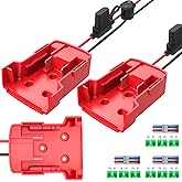 Kzreect 3 Pack for Power Wheel Adapter Compatible with Milwaukee 18V Battery, Converter Kit with Fuse Holder, Switch, Terminals, 12AWG Wire for DIY RC Car Toys