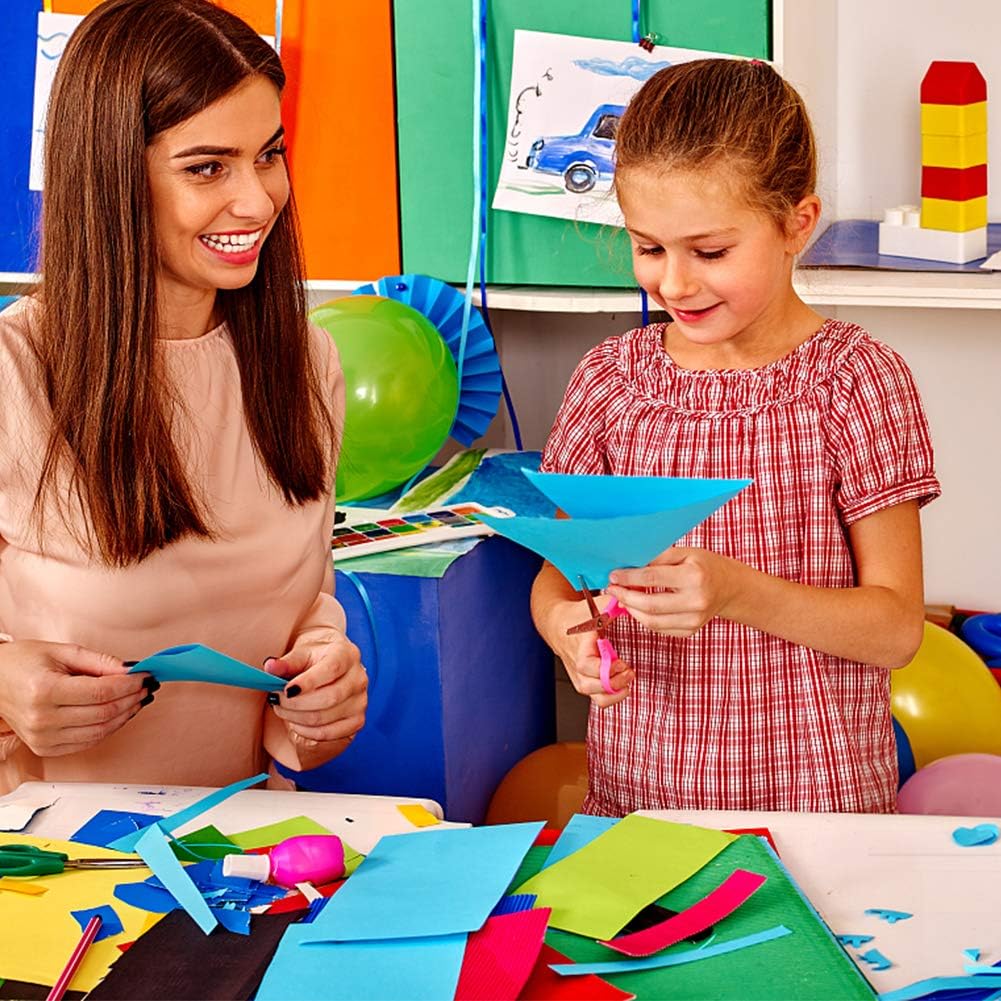Construction Paper Pack, 200Sheets Heavy Duty Construction Paper Color Copy Paper for Crafts & Art, A4, 10 Assorted Colors : Office Products