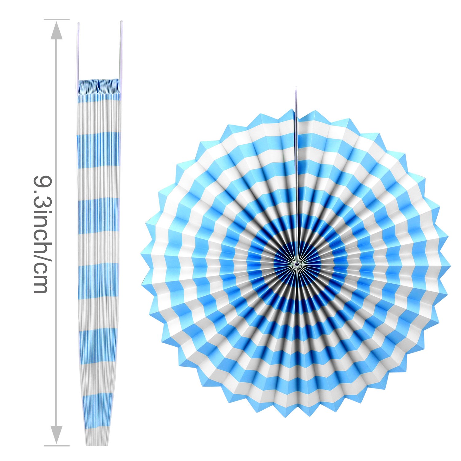 Foonii 22Pièces Happy Birthday Bleu Bannière Tissue Joyeux anniversaire Fête Thème Bleu Boules de Fleur en Papier Lanterne Guirlandes Fanions Kit, Thème Bleu anniversaire Fête