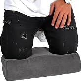 Kneeling Pad Comfort Memory Foam - Extra Thick Knee Cushion Floor Sitting for Work, Mechanics, Construction, Gardening, Yoga, Bath Kneeler for Baby Bath -Provide Support for Knees &amp; Elevation (Gray)