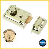Yale P-77-BLX-PB-60 Traditional Nightlatch 60mm Brass Finish Standard Security view 2