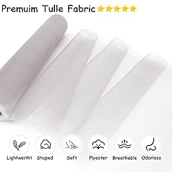Silver Tulle Fabric Rolls, 54 Inch by 10 Yards