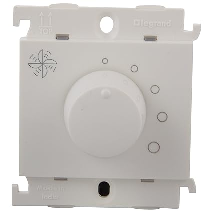 Legrand Polycarbonate Mylinc Fan Step Regulator, 2m (White, 675530)