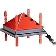 RentACoop 10x10 Inch Adjustable Heating Plate with Bonus Foldable Anti-Roost Cone for up to 15 Chicks | Small Chick Brooder Heat Plate – Energy-Efficient and Safer Than Heat Lamps