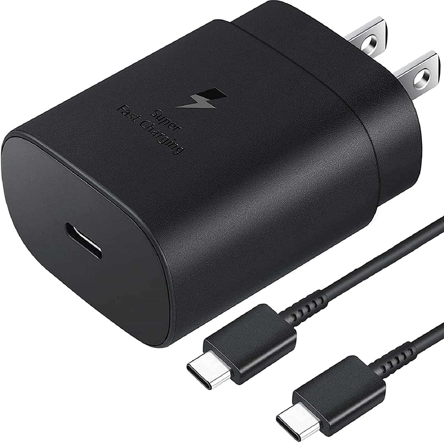 Photo 1 of Samsung USB C Super Fast Charging Wall Charger with 5FT Type C Cable Compatible Samsung Galaxy S24 S23 S22 Ultra S21 FE S20 S10 Z flip 4 A13, Google Pixel 7a 7 Pro 6a 6 Pro 5a 5 4a 4 XL 3XL 2