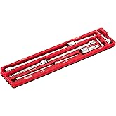 ARES 70753-9-Piece Extension Bar Set - Includes 1/4-inch, 3/8-inch, and 1/2-inch Drive Extension Bars - Magnetic Organizer for Ideal Storage