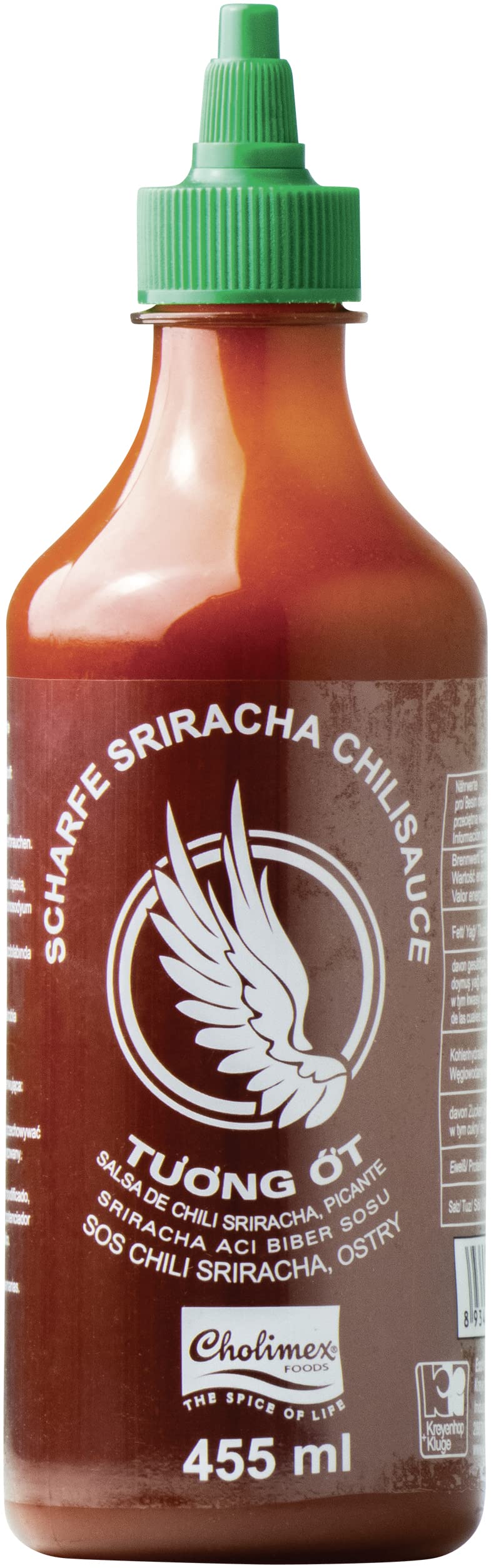 CHOLIMEX Chilisauce, Sriracha, scharf, 1 x 455 ml