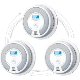 X-Sense Interconnected Smoke and CO Detector, SC07-W, 3-Pack | 10-Year Sealed Battery (Not Hardwired), Whole-Home Interconnected, LCD display, UL 217 &amp; UL 2034 Certified