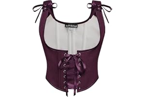 Scarlet Darkness Women's Renaissance Corset Floral Underbust Corset Tops Vintage Boned Corset