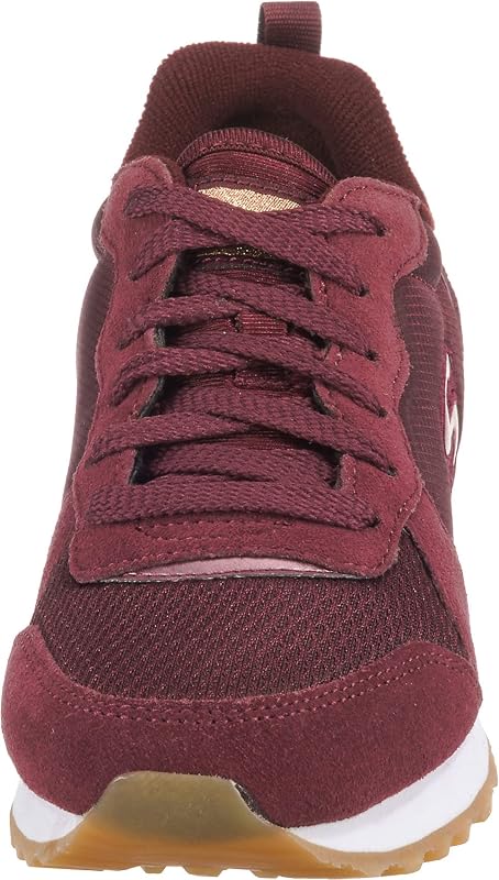 Feminino OG 85 Goldn Girl Trainer, acabamento em camurça Borgonha/ Nylon/ Malha/ Rose Gold, 38 EU