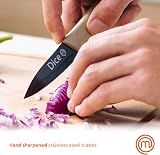 MasterChef 3 Piece Knife Set Chef Paring Utility Wood Look Handles view 3