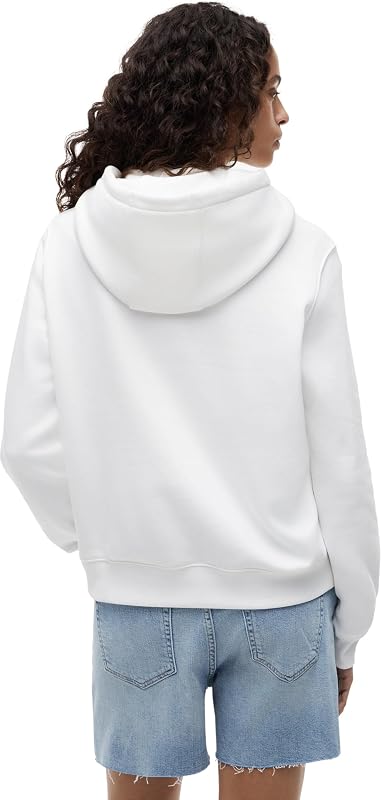Damen Tjw Reg Flag Hoodie Dw0dw19958 Pullover-Kapuzenpulli, Weiß (White), M EU
