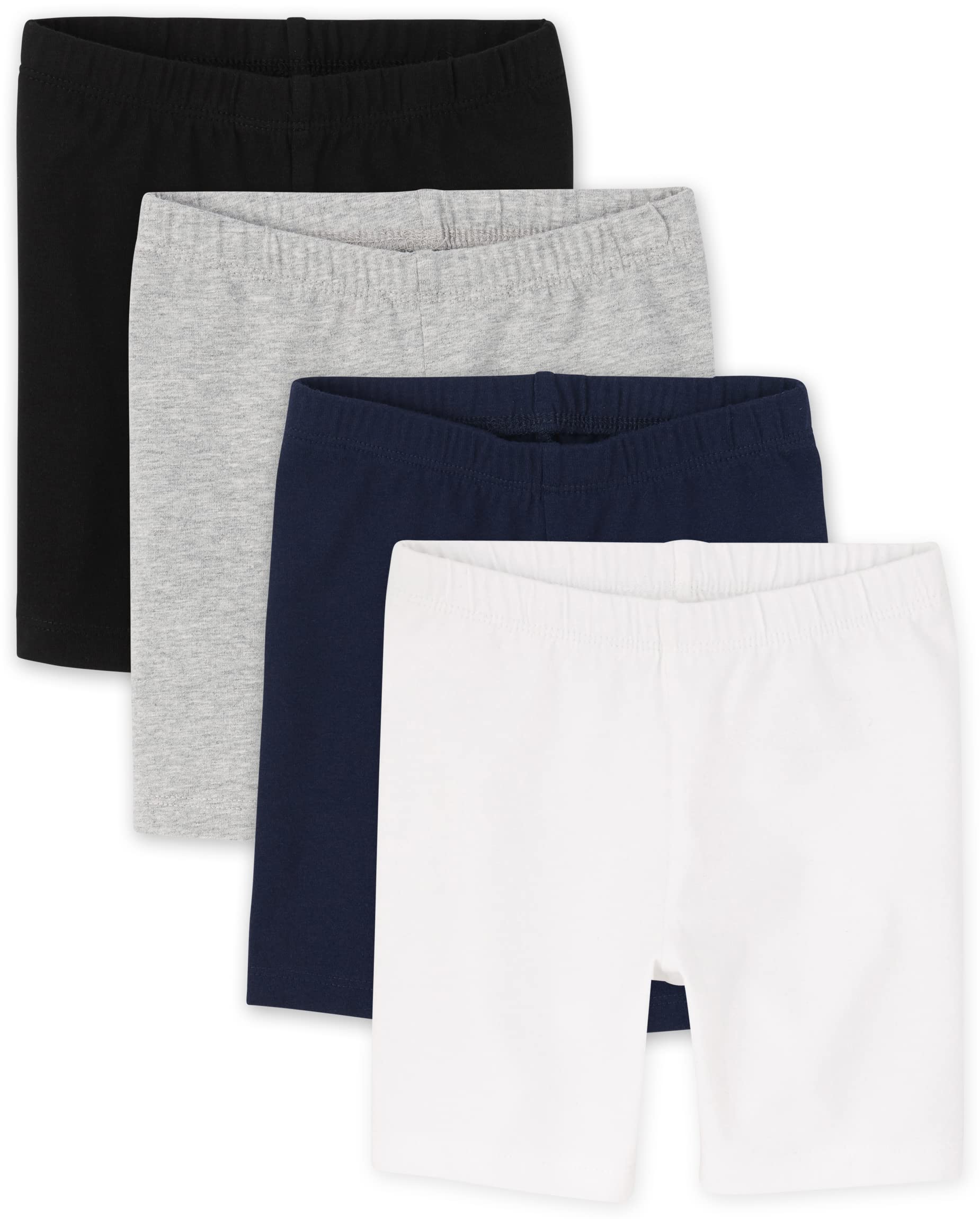 Photo 1 of The Children's PlaceThe Children's Place Baby and Toddler Girls Bike Shorts4 packBlack/H Gray/Tidal/White