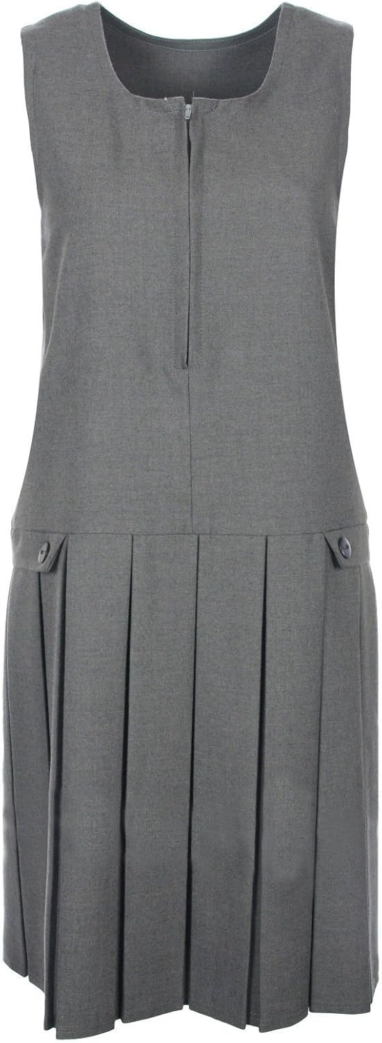 bottle green pinafore dress